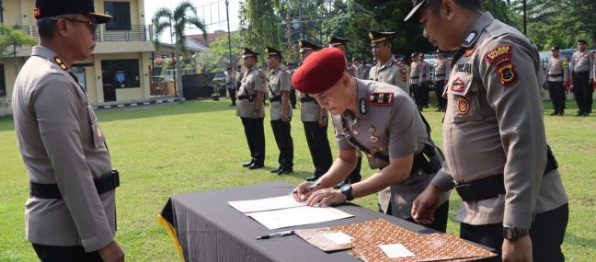 Kapolres Bungo Pimpin Sertijab Kasat Narkoba, Kasat Binmas dan 3 Kapolsek